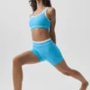 Pantaloncini High-Waist Airbrush Better Together - Blu azzurro/Bianco