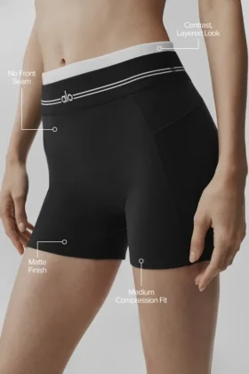 Pantaloncini High-Waist Airbrush Better Together – Nero/Bianco