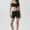 Pantaloncini High-Waist Airbrush Better Together - Nero/Bianco