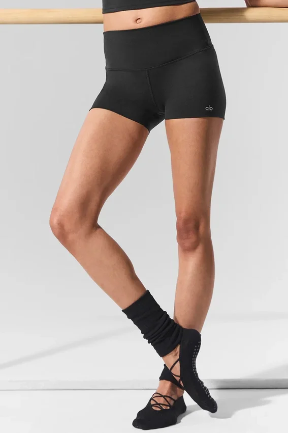 Pantaloncini High-Waist Alo Softsculpt da 3" - Nero