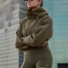 Pantaloncini High-Waist Alo Softsculpt da 3" - Verde olivo