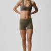 Pantaloncini High-Waist Alo Softsculpt da 3" - Verde olivo