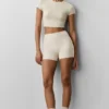 Pantaloncini High-Waist Alosoft Carefree da 3" - Oatmeal Heather