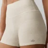 Pantaloncini High-Waist Alosoft Carefree da 3" - Oatmeal Heather