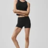 Pantaloncini High-Waist Alosoft da 3" - Nero