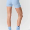 Pantaloncini High-Waist Alosoft Heart Throb da 4” - Blu conchiglia melange/Bianco