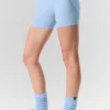 Pantaloncini High-Waist Alosoft Heart Throb da 4” - Blu conchiglia melange/Bianco