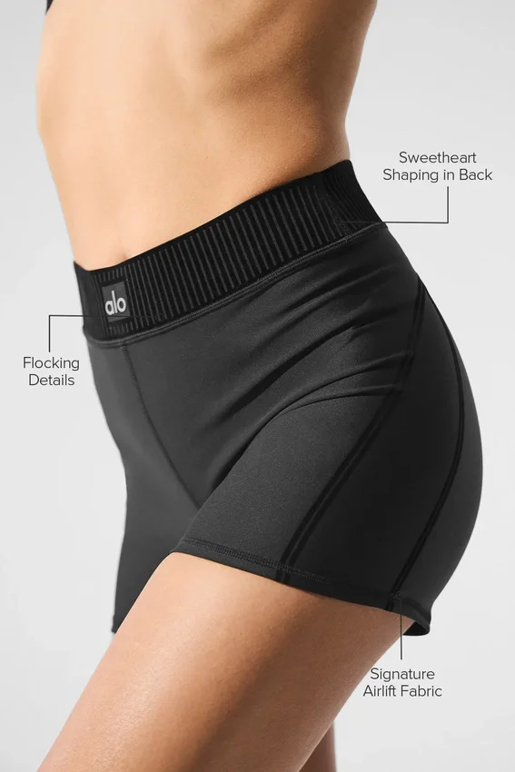Pantaloncini High-Waist della linea Airlift - Nero
