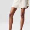 Pantaloncini High-Waist in cashmere con trama a nido d’ape morbida - Avorio