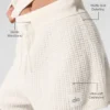 Pantaloncini High-Waist in cashmere con trama a nido d’ape morbida - Avorio