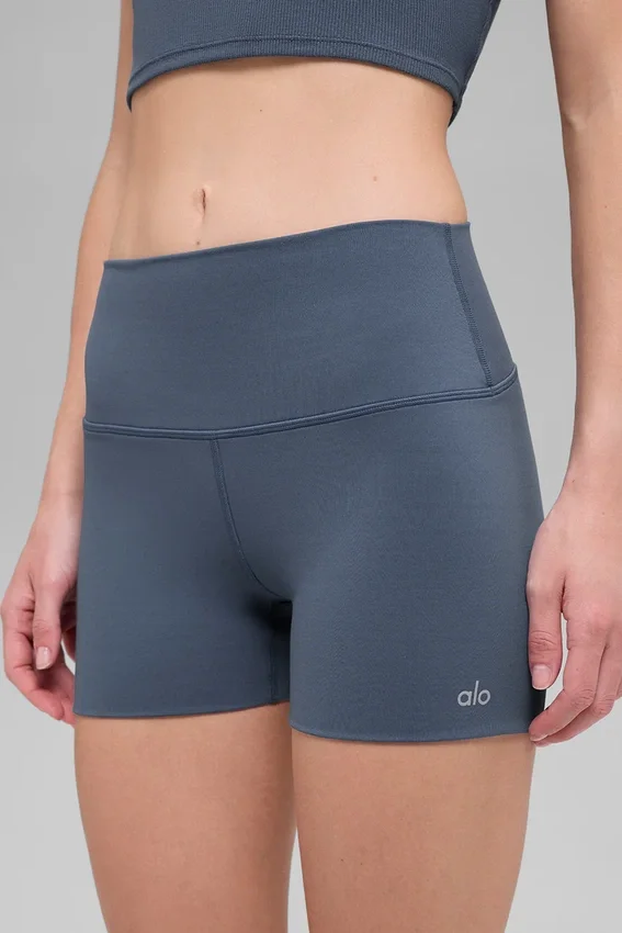 Pantaloncini High-Waist Precision da 3" in Alo Softsculpt - Bluestone