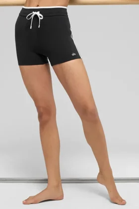 Pantaloncini High-Waist Race Pace da 4" - Nero/Bianco