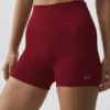 Pantaloncini High-Waist senza cuciture in modal a coste da 4" - Rosso Summer Romance