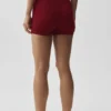 Pantaloncini High-Waist senza cuciture in modal a coste da 4" - Rosso Summer Romance