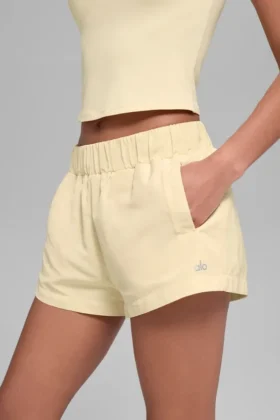 Pantaloncini High-Waist Socialite – Giallo candela
