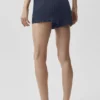 Pantaloncini High-Waist Sunlit in maglia - Blu navy