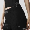 Pantaloncini High-Waist Sunlit in maglia - Nero