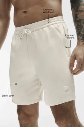 Pantaloncini Horizon in raso da 7″ – Colore osso
