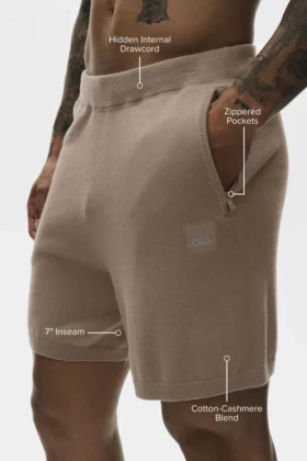 Pantaloncini in cotone e cashmere Ever Soft da 7″ – Gravel