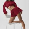 Pantaloncini in cotone High-Waist Real Deal - Rosso Summer Romance