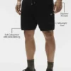 Pantaloncini in maglia a righe da 5" - Nero