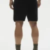 Pantaloncini in maglia a righe da 5" - Nero