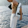 Pantaloncini in maglia Coastline da 7" - Avorio