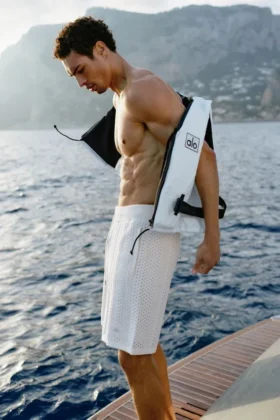Pantaloncini in maglia Coastline da 7" - Avorio