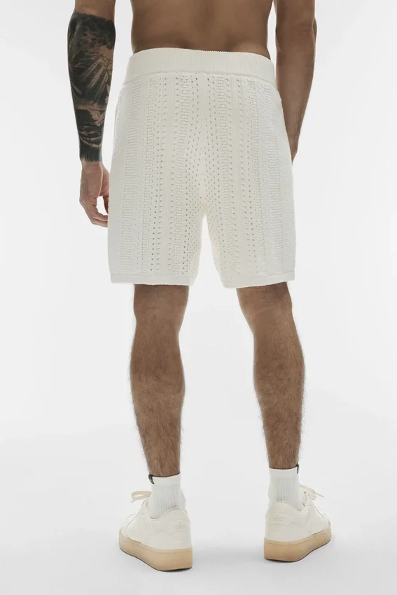 Pantaloncini in maglia Coastline da 7" - Avorio