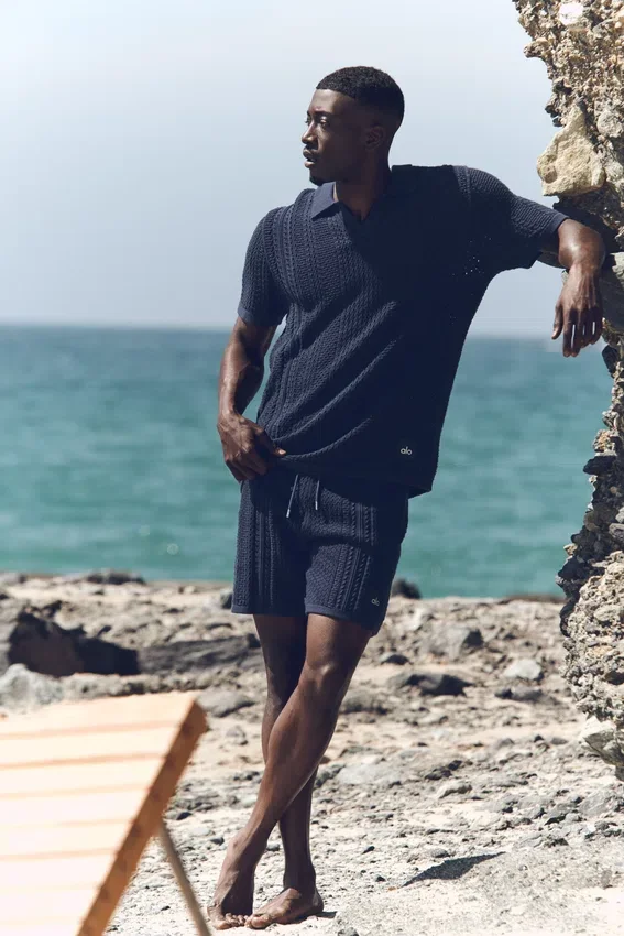 Pantaloncini in maglia Coastline da 7" - Blu navy
