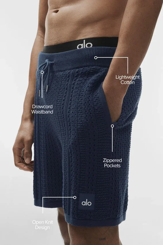 Pantaloncini in maglia Coastline da 7" - Blu navy