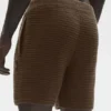 Pantaloncini in maglia dritti da 5" - Espresso
