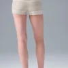 Pantaloncini in maglia High-Waist Sport Play - Avorio/Alabastro