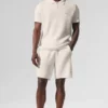 Pantaloncini in maglia tipo maglione Sports Club da 7" - Avorio