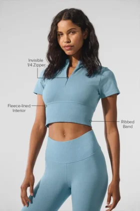 Pantaloncini invernali caldi e morbidi senza cuciture – Blu celeste
