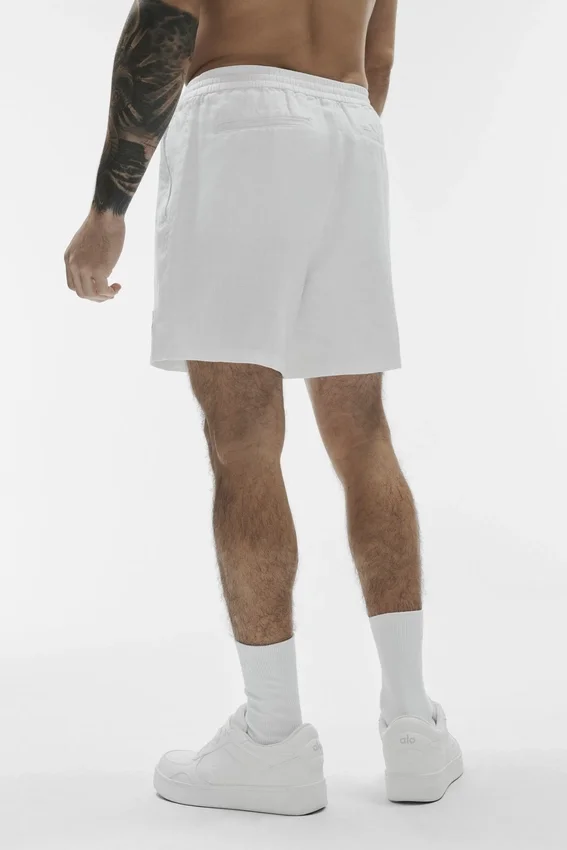 Pantaloncini Linen Days da 7" - Bianco