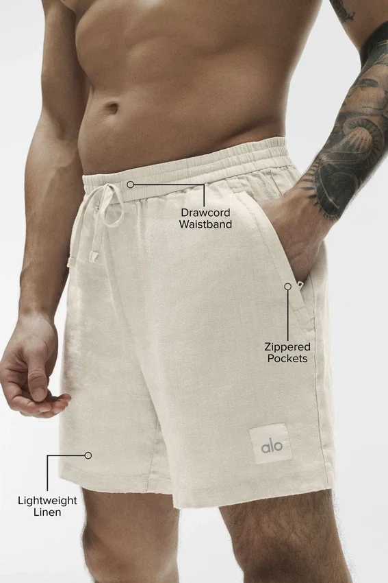 Pantaloncini Linen Days da 7" - Colore osso