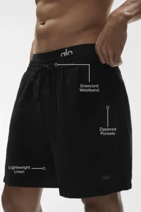 Pantaloncini Linen Days da 7″ – Nero