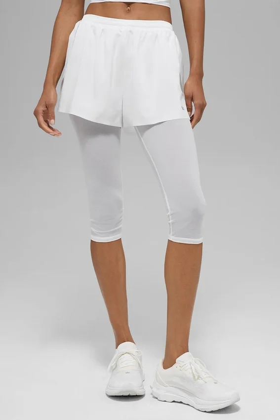 Pantaloncini Mesh Front Runner 2 in 1 - Bianco