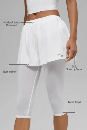 Pantaloncini Mesh Front Runner 2 in 1 – Bianco