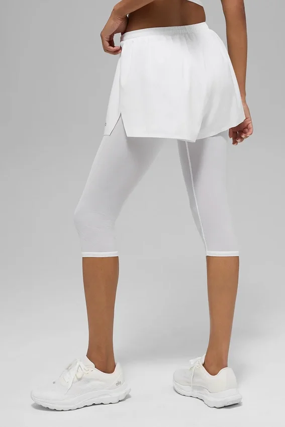 Pantaloncini Mesh Front Runner 2 in 1 - Bianco