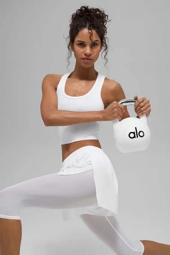 Pantaloncini Mesh Front Runner 2 in 1 - Bianco