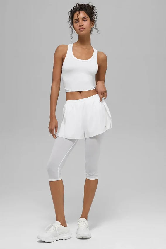 Pantaloncini Mesh Front Runner 2 in 1 - Bianco