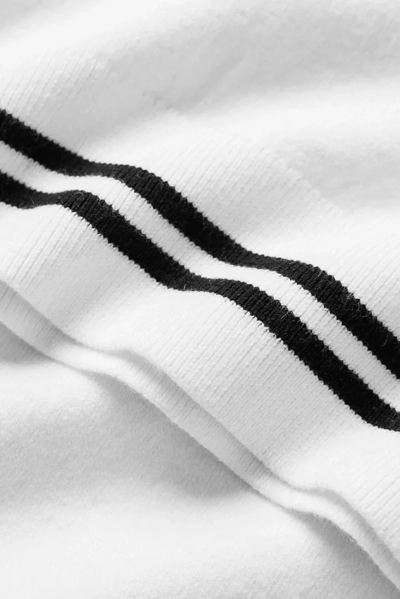 Pantaloncini My Serve in cotone e cashmere - Bianco/Nero