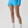 Pantaloncini Noble in misto lana e cashmere a coste - Blu azzurro