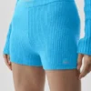 Pantaloncini Noble in misto lana e cashmere a coste - Blu azzurro