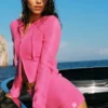 Pantaloncini Noble in misto lana e cashmere a coste - Rosa paradisiaco