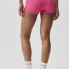Pantaloncini Noble in misto lana e cashmere a coste - Rosa paradisiaco
