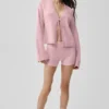 Pantaloncini Noble in misto lana e cashmere a coste - Rosa vintage