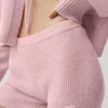 Pantaloncini Noble in misto lana e cashmere a coste - Rosa vintage